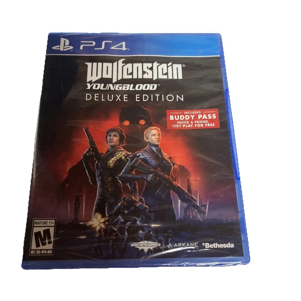 Wolfenstein Youngblood 4 Deluxe Edition PS4, 2019 Brand New Sealed Playstation 4